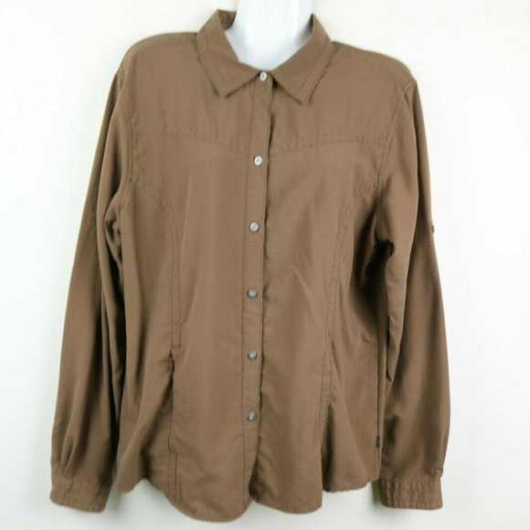 North Face Womens Blouse Long Sleeve Vented - Picture 2 of 6